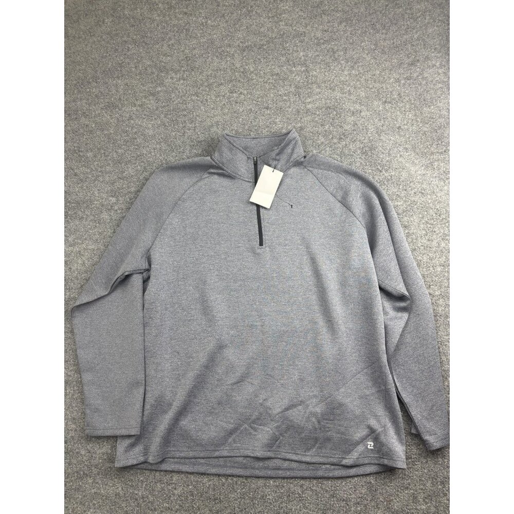 Zelos Quarter Zip Pullover Mens XL Gray Moisture Wicking Quick Dry Athletic